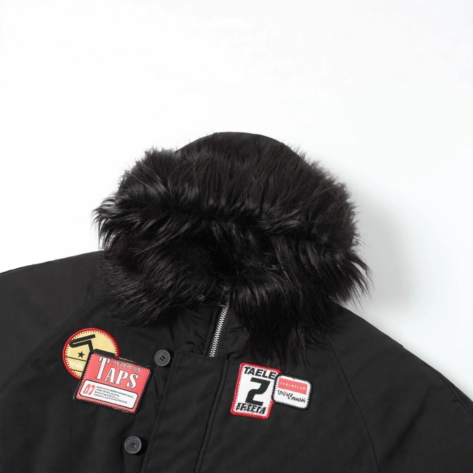 Japanese Brand Faux Fur Collar Patchwork Bomber Jackets Size US M / EU 48-50 / 2 - 4 Thumbnail