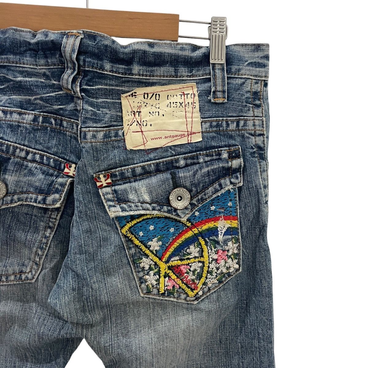 Japanese Brand Vintage Antgauge Short Denim Jeans Size 31" - 4 Thumbnail