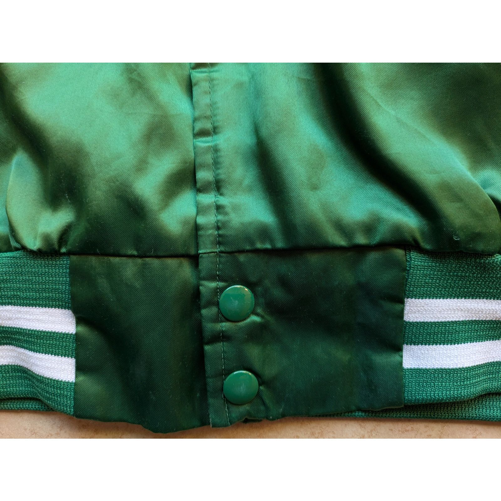 NBA × Starter Boston Celtics 80s CHALK LINE satin bomber L NBA vtg St Pats Size US XL / EU 56 / 4 - 8 Thumbnail