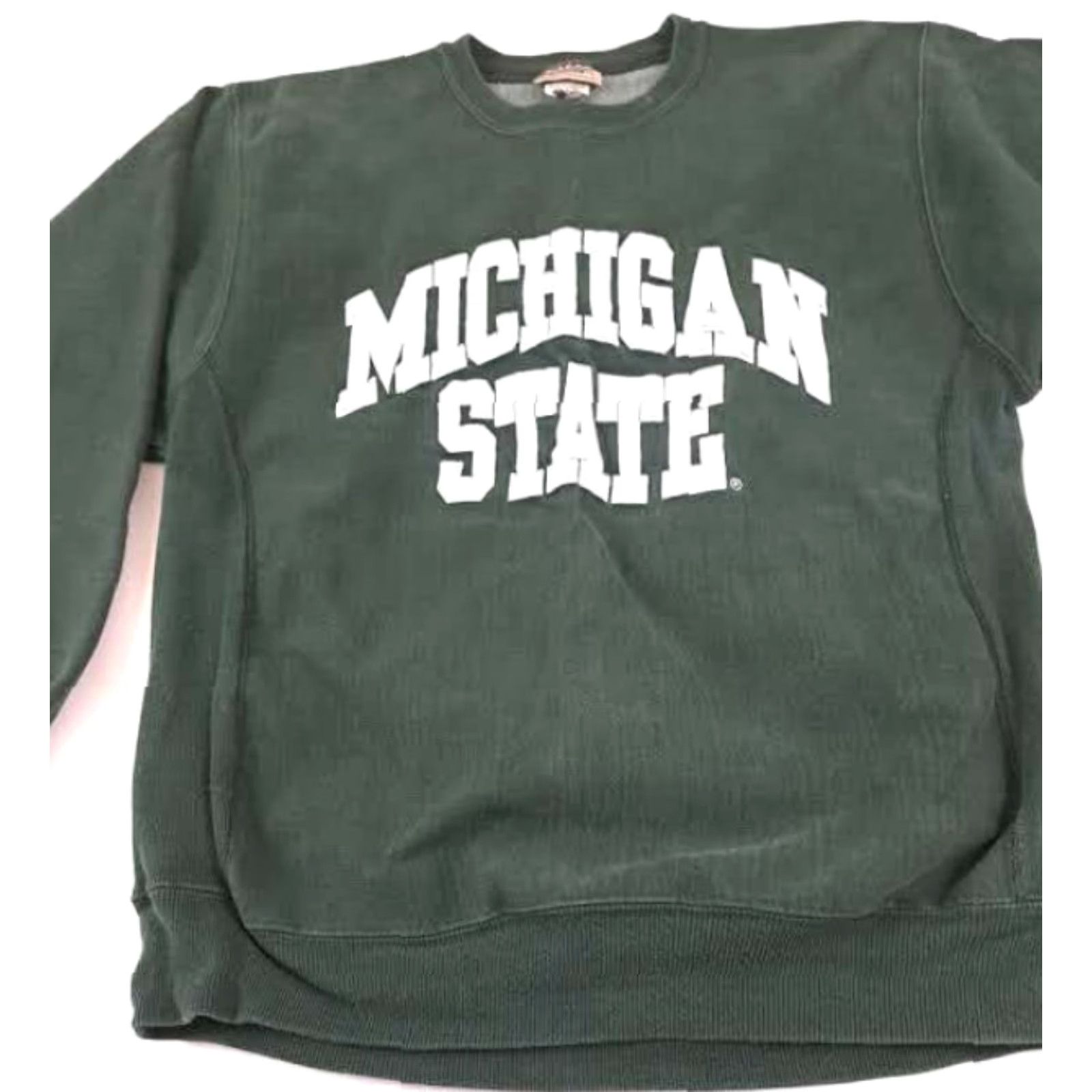Vintage VINTAGE Michigan State Basketball Reverse Weave Sweatshirt Steve & Barry Unisex Adults M Green Sweatshirt College 90s Mens/Womens Size US M / EU 48-50 / 2 - 4 Thumbnail