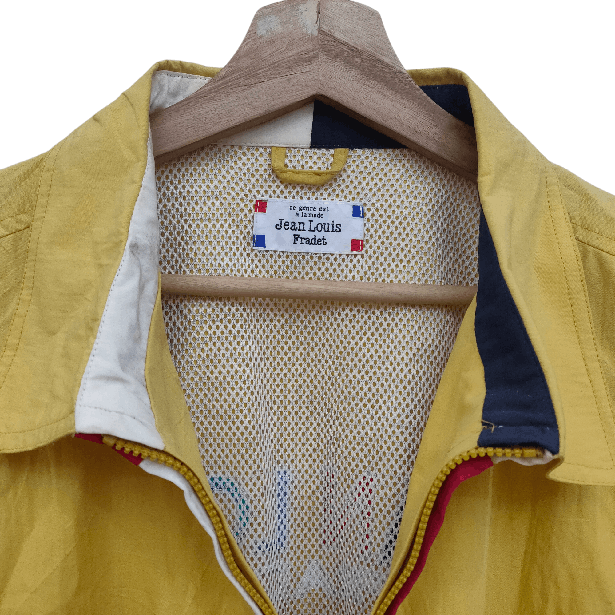 Designer × Vintage Vintage Jean Louis Fradet Yellow Windbreaker Jacket Size US L / EU 52-54 / 3 - 5 Thumbnail