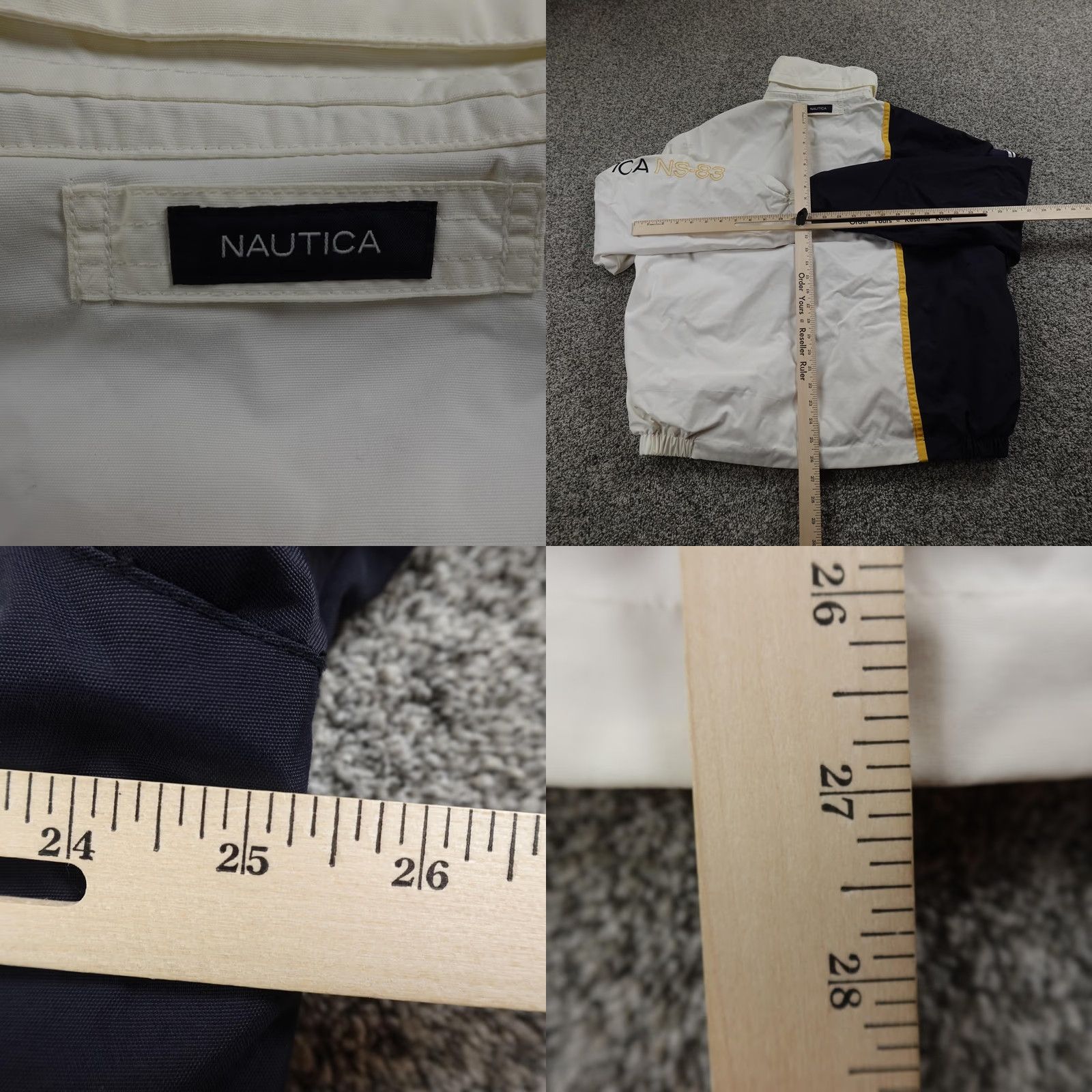 Nautica Nautica Jacket Mens XL White Blue Sailing Colorblock Zip Windbreaker Bomber Coat Size US XL / EU 56 / 4 - 8 Thumbnail