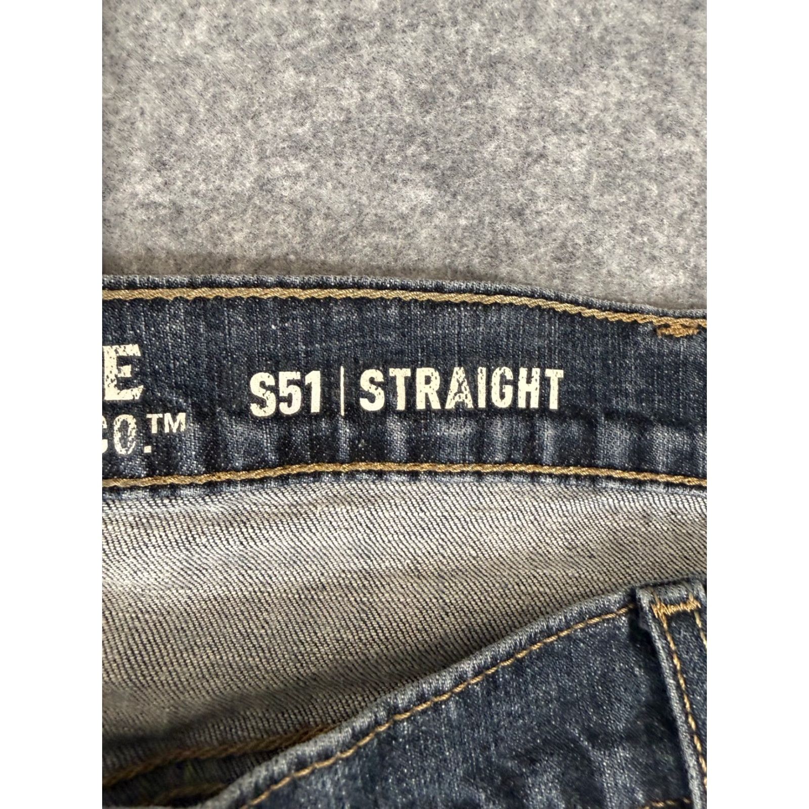 Levi's Levi's Signature S51 Jeans Mens 50x30 Blue Denim Straight Leg Stretch Dark Wash Jeans Mens Color Blue 5-Pocket City Career Outdoor Size US 34 / EU 50 - 6 Thumbnail