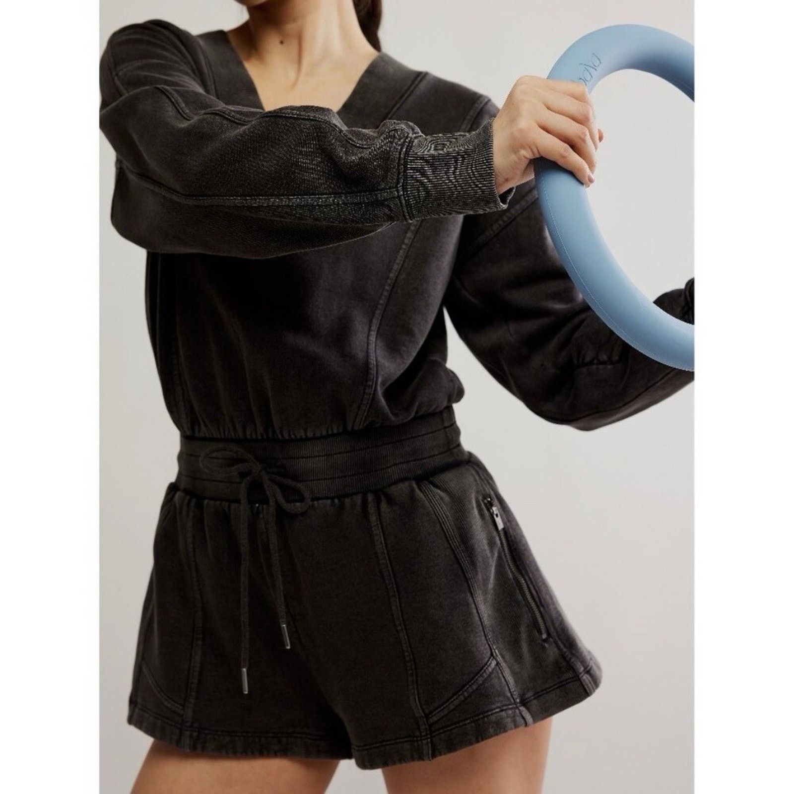 Free People NWT FP Movement Women'sIntercept Romper Size XS Black Size XS / US 0-2 / IT 36-38 - 1 Thumbnail