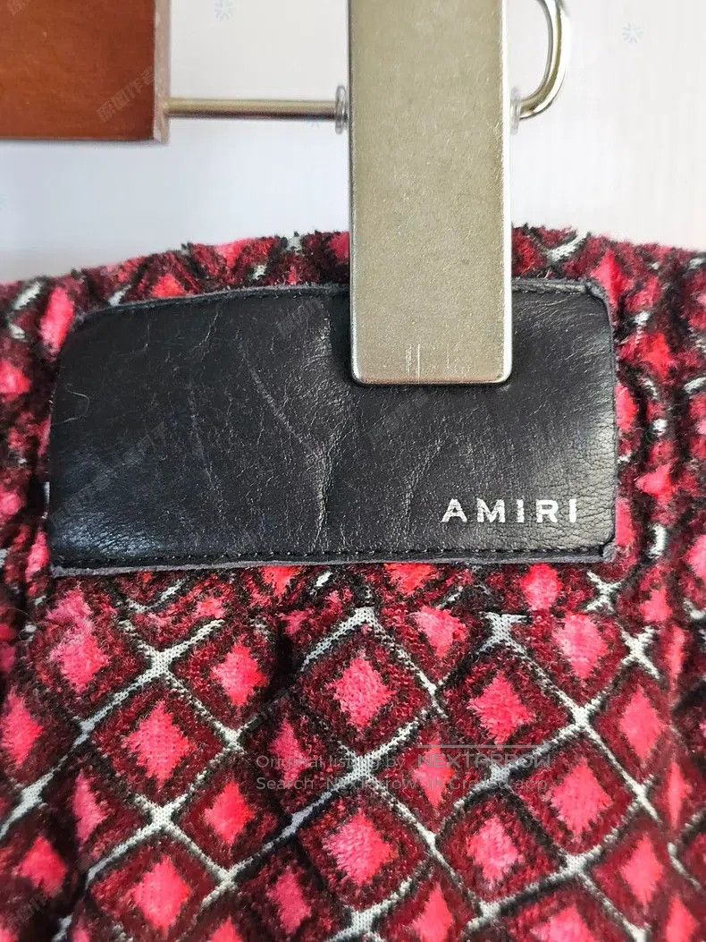 Amiri Amiri Size XL Leisure Velvet Long Pants with Red and Black Size US 27 - 5 Thumbnail