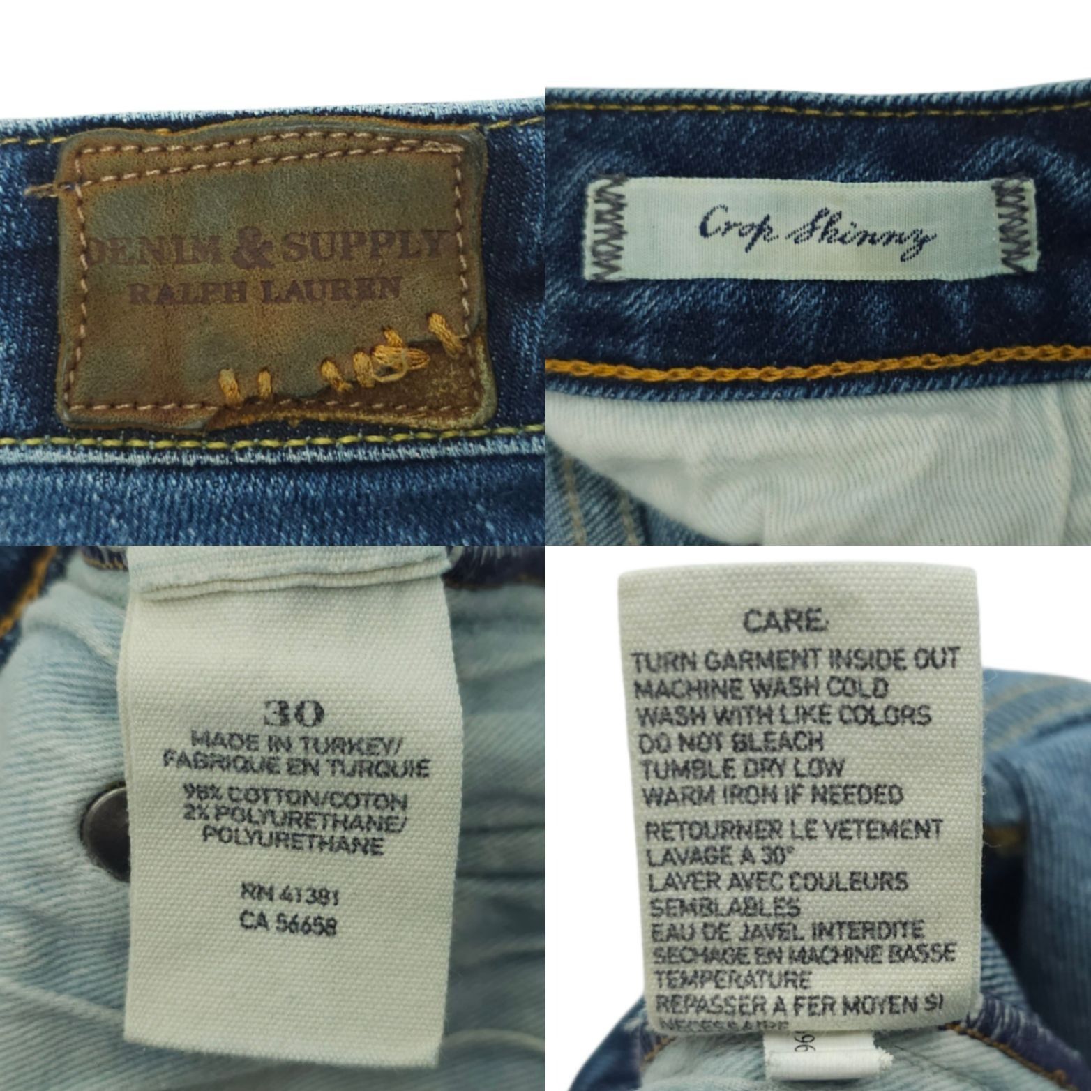 Ralph Lauren Ralph Lauren Denim & Supply Crop Skinny Jeans 30 Indie Boho Size 30" / US 8 / IT 44 - 8 Thumbnail