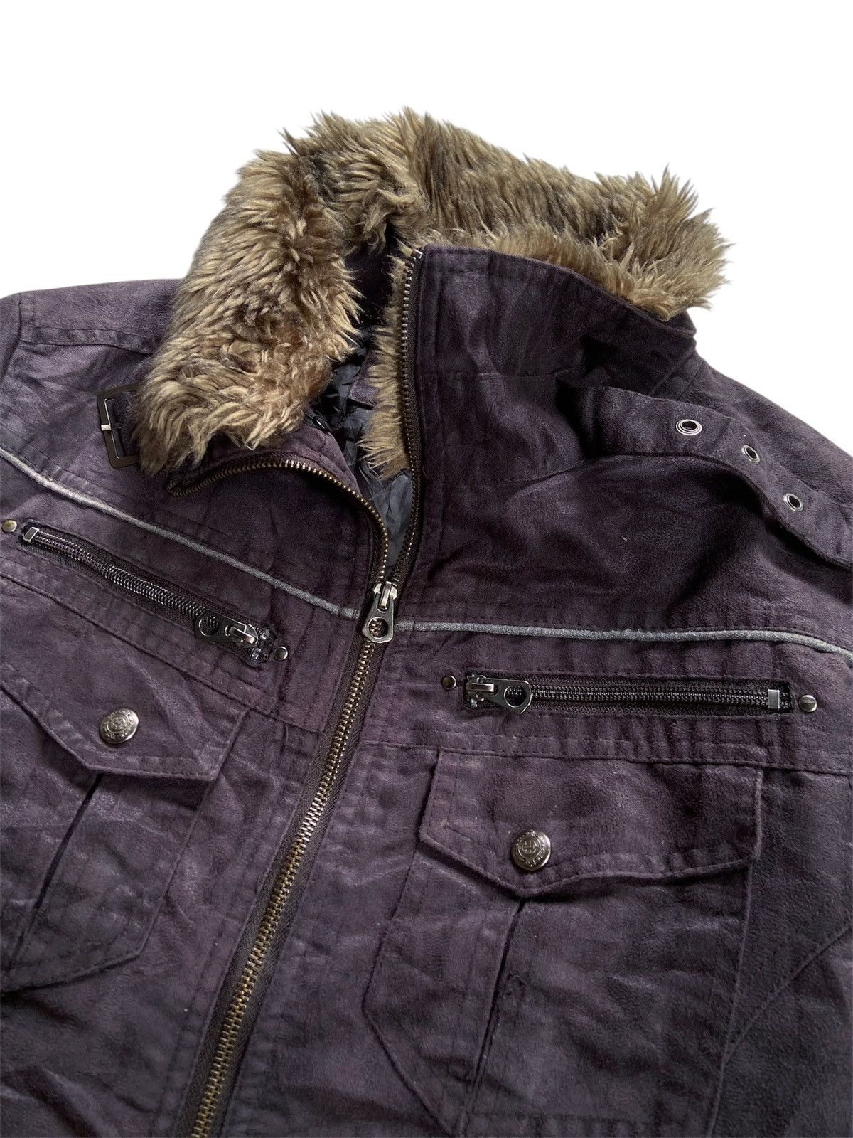 Japanese Brand JAPANESE BAREBACK FAUX FUR BLACK WASHED JACKET Size US M / EU 48-50 / 2 - 9 Thumbnail