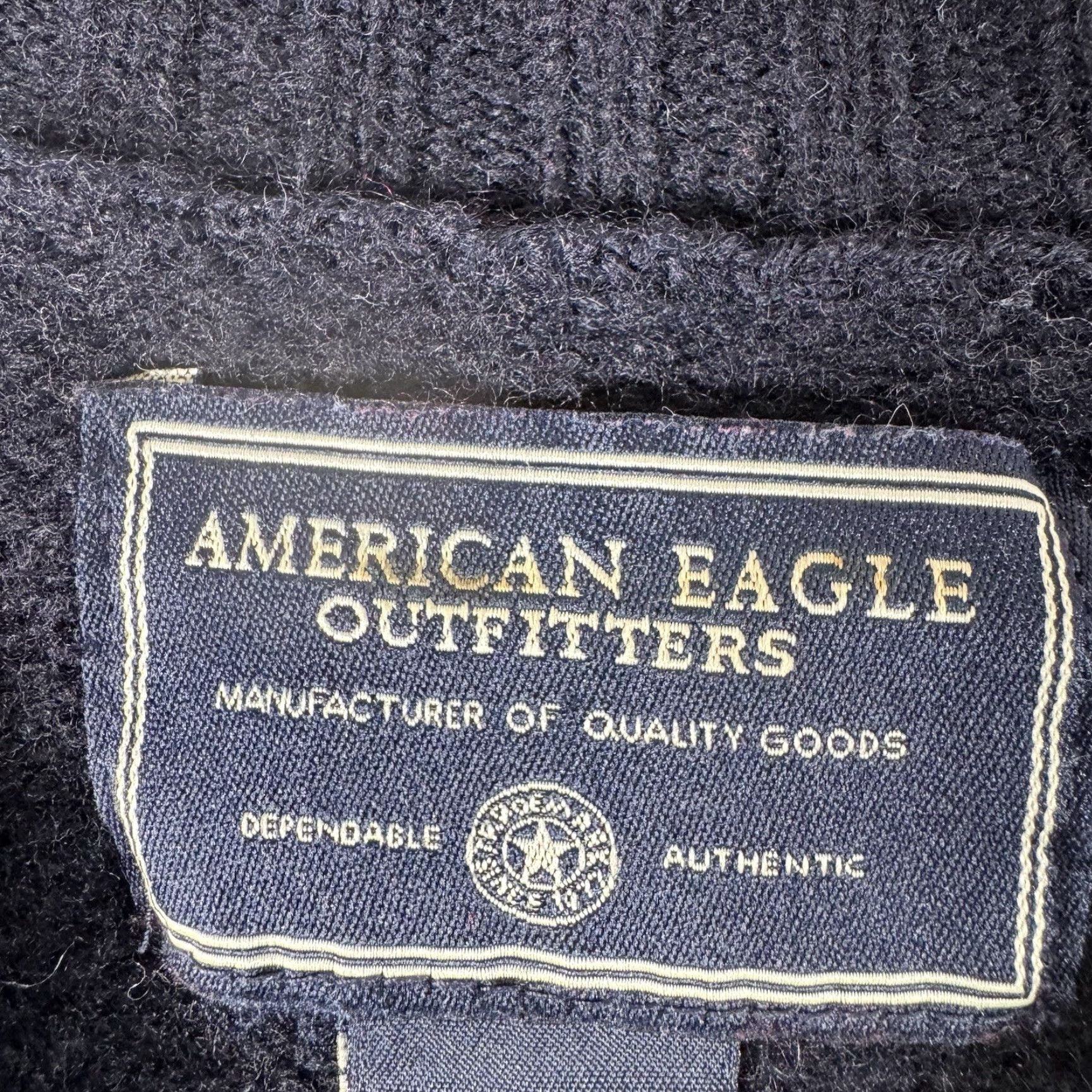 American Eagle Outfitters VINTAGE American Eagle L Striped Wool Sweater Crew Neck Men Pullover 90s Grunge Cabincore Winter Fall Blue Size US L / EU 52-54 / 3 - 5 Thumbnail