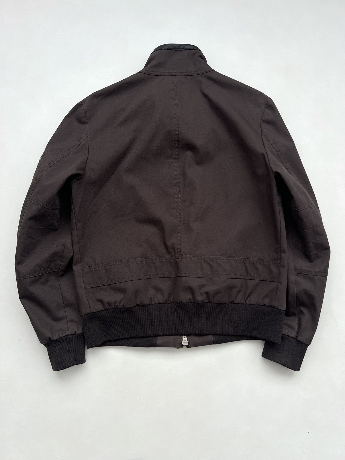 Bally Bally Canvas Leather Trimmed Brown Cargo Bomber Jacket Size US L / EU 52-54 / 3 - 16 Thumbnail
