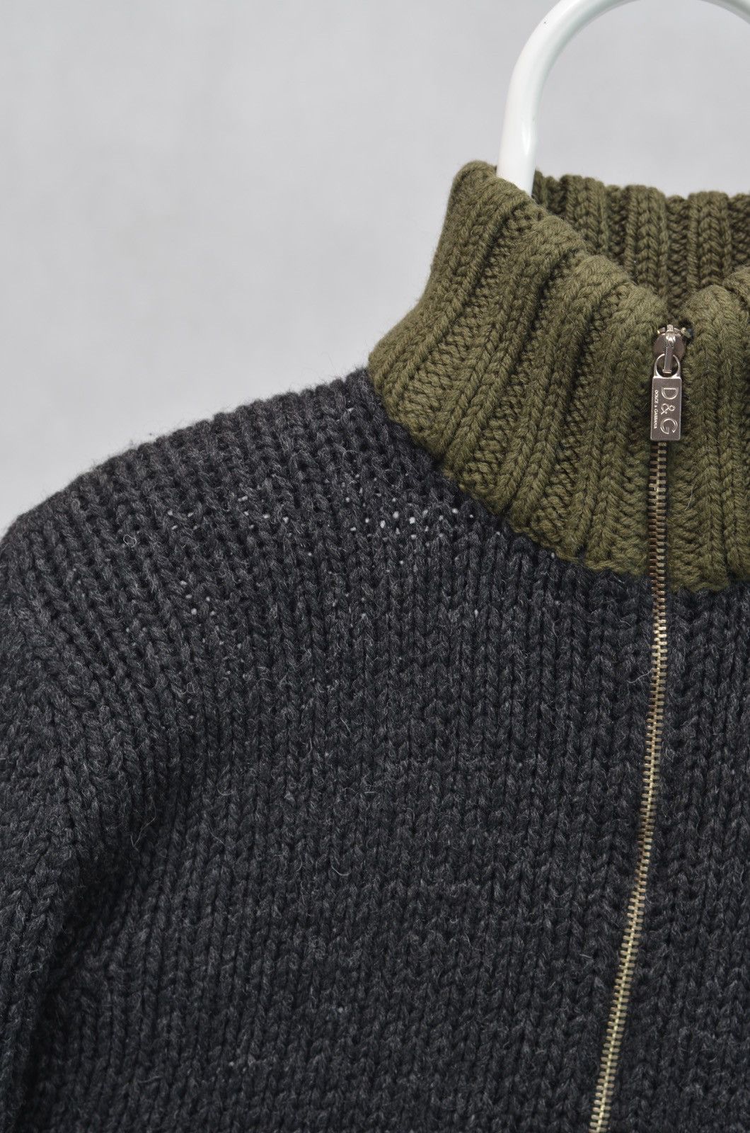 Dolce & Gabbana Vintage D&G Wool Knit Zip Sweater Cardigan size 48 (S-M) Size US S / EU 44-46 / 1 - 2 Thumbnail
