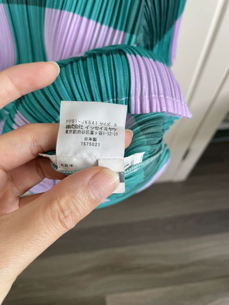 Issey Miyake Issey Miyake size:3 Green and purple checkered short-sleev Size XS / US 0-2 / IT 36-38 - 3 Thumbnail
