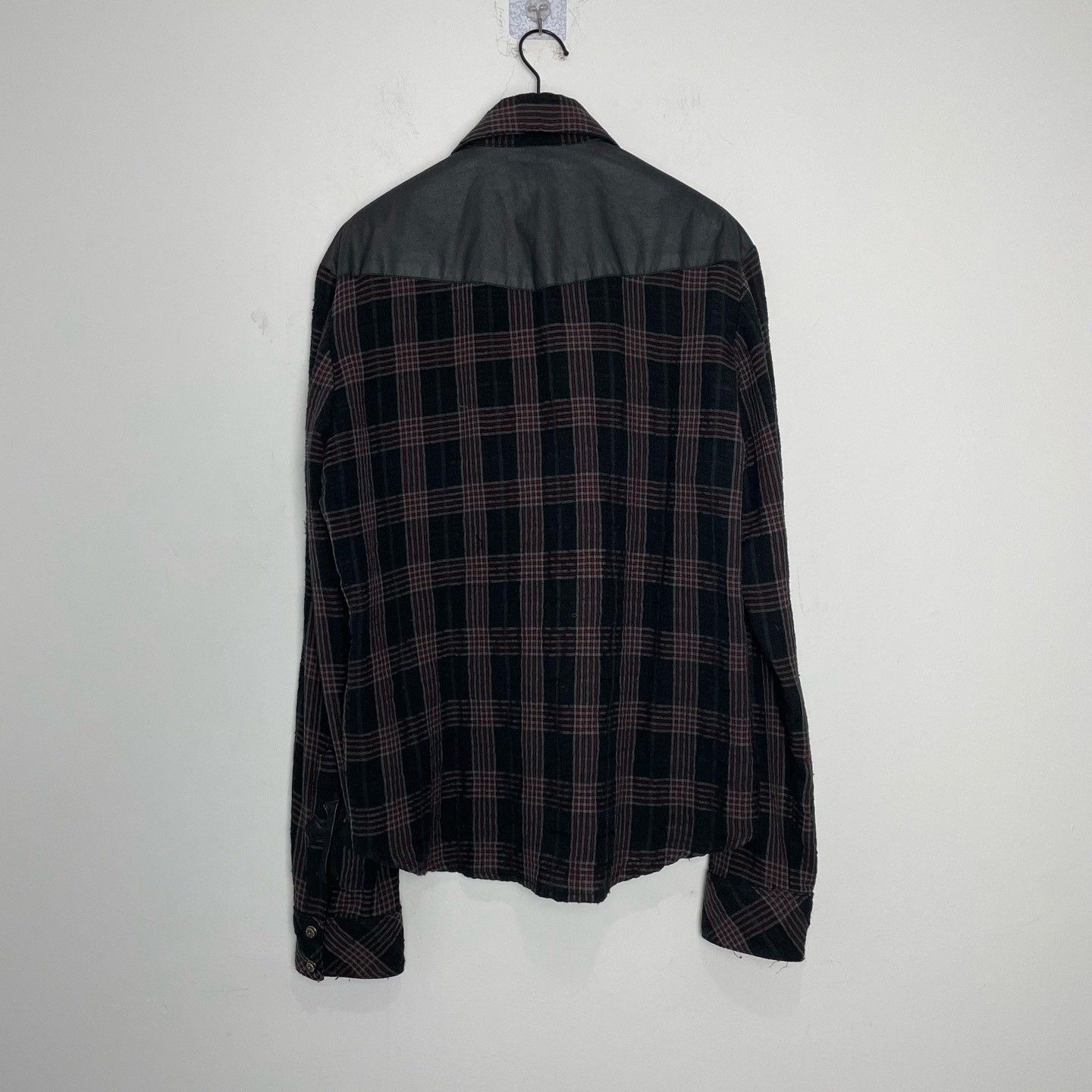 Chrome Hearts Chrome Hearts Checkered Waxed Leather Shirt Jacket Size US S / EU 44-46 / 1 - 2 Thumbnail
