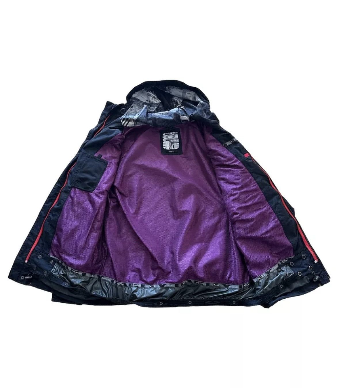 Oakley × Vintage Vintage 90s Oakley Ski Snowboard Jacket Coat Parka Black L Size US L / EU 52-54 / 3 - 2 Thumbnail
