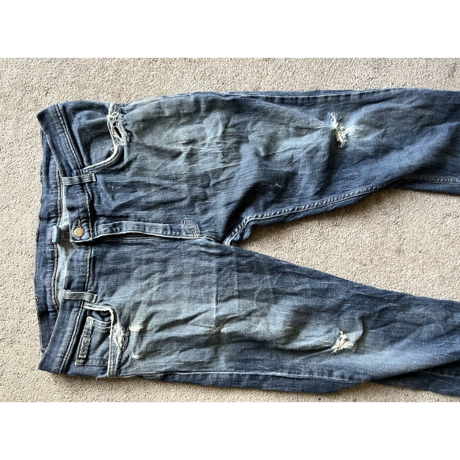 Vintage Tyndale Jeans Men's 38x32 Blue Denim Flame-Resistant Boot Cut 5-Pocket USA Mens Size US 38 / EU 54 - 4 Thumbnail