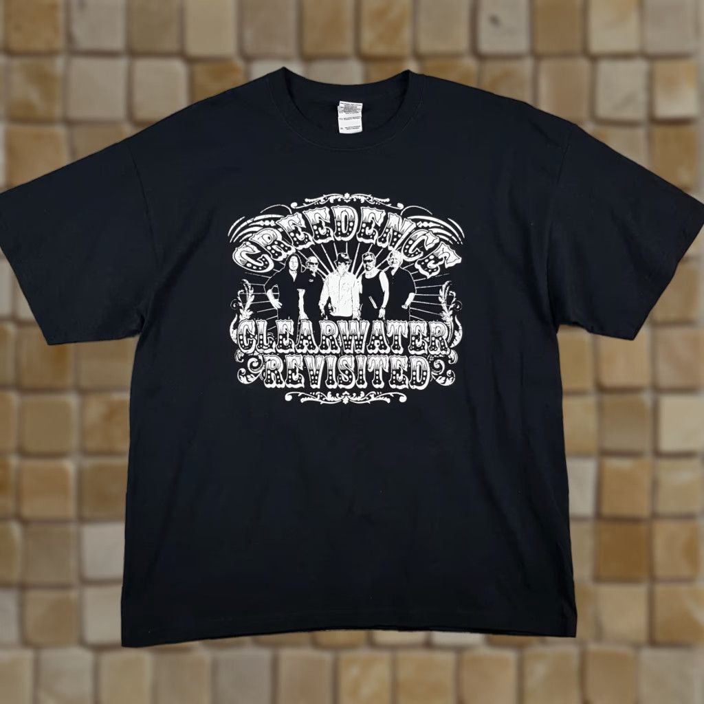 Gildan VINTAGE Gildan Creedence Clearwater Revisited Revival Concert T-Shirt Men's XL Black 90s Y2K Rock Retro Size US XL / EU 56 / 4 - 1 Thumbnail