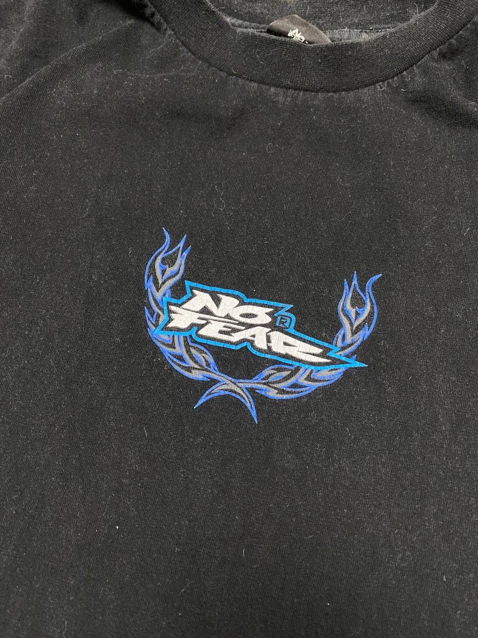 No Fear × Vintage RARE NO FEAR T-SHIRT PLUGGED IN SPARK PLUG BIG DOUBLE LOGO Size US XL / EU 56 / 4 - 3 Thumbnail