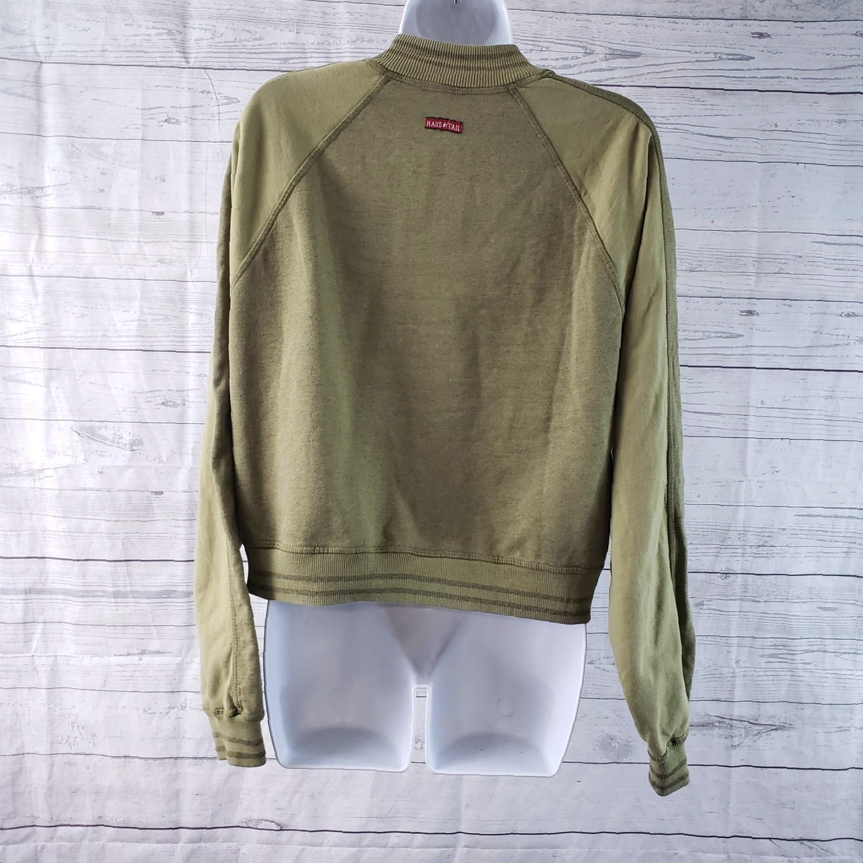 Hard Tail Hard Tail Forever Womens Full Zip Sweatshirt Sz Medium Green Cotton Shirt Womens Medium Green Full Zip 80s-90s Size M / US 6-8 / IT 42-44 - 4 Thumbnail