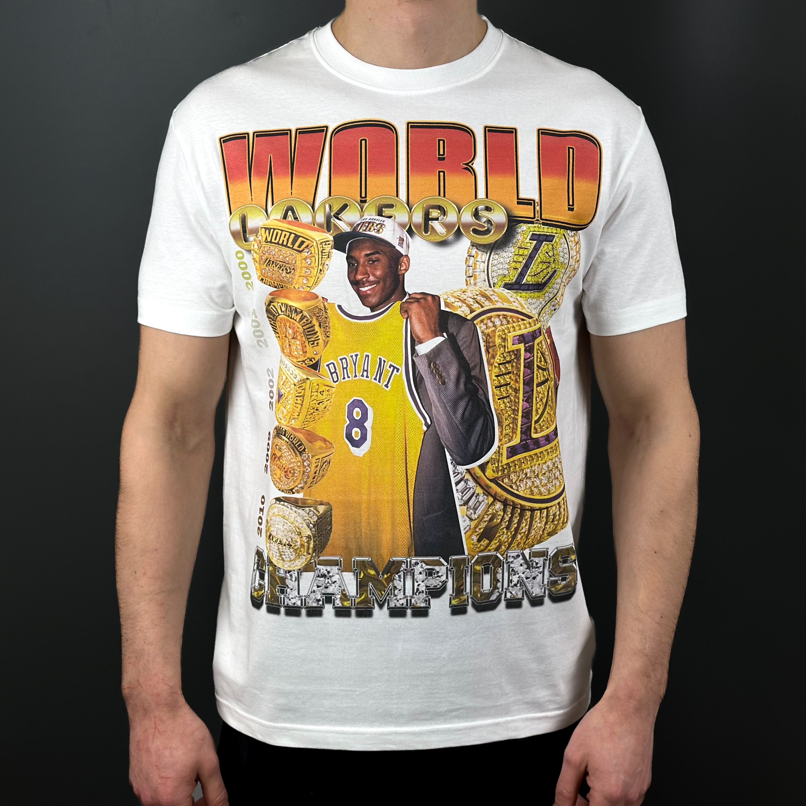NBA × Vintage Kobe Bryant Lakers Basket Ball T-Shirt Size US XL / EU 56 / 4 - 1 Thumbnail