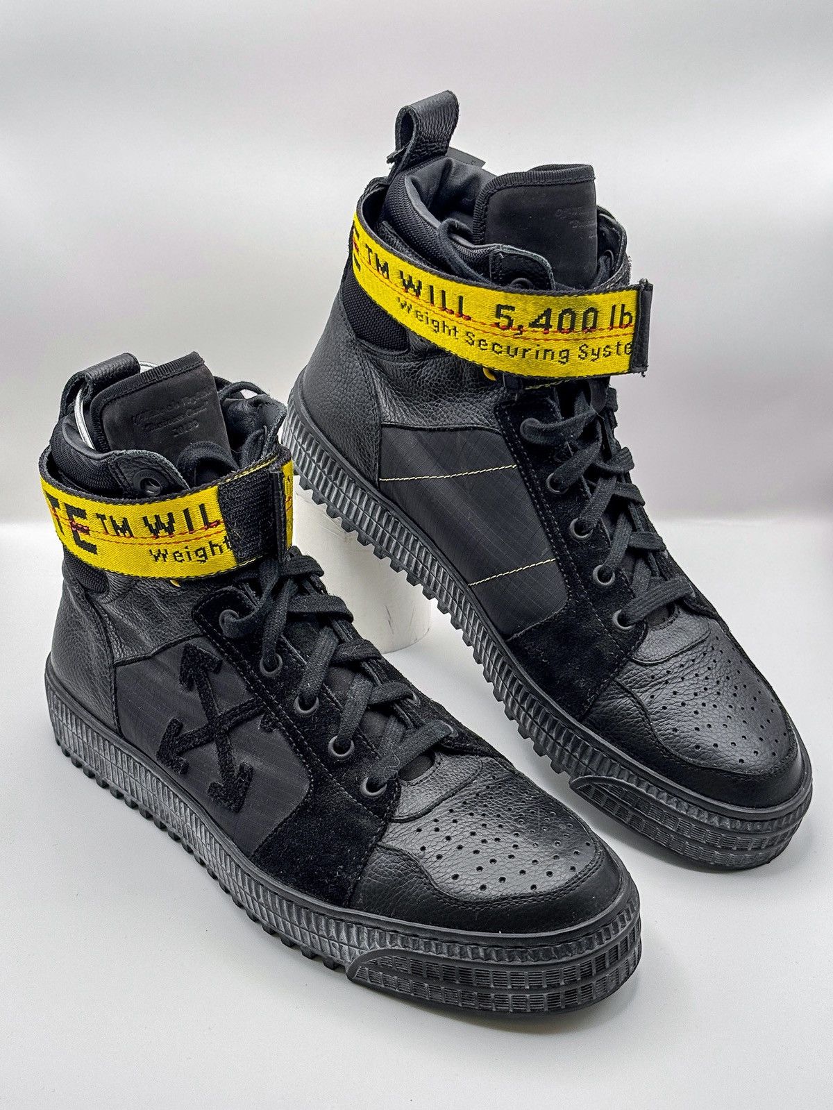 Off-White Off-White Industrial Belt High-Top Sneakers Black 2013 Size US 10 / EU 43 - 1 Thumbnail