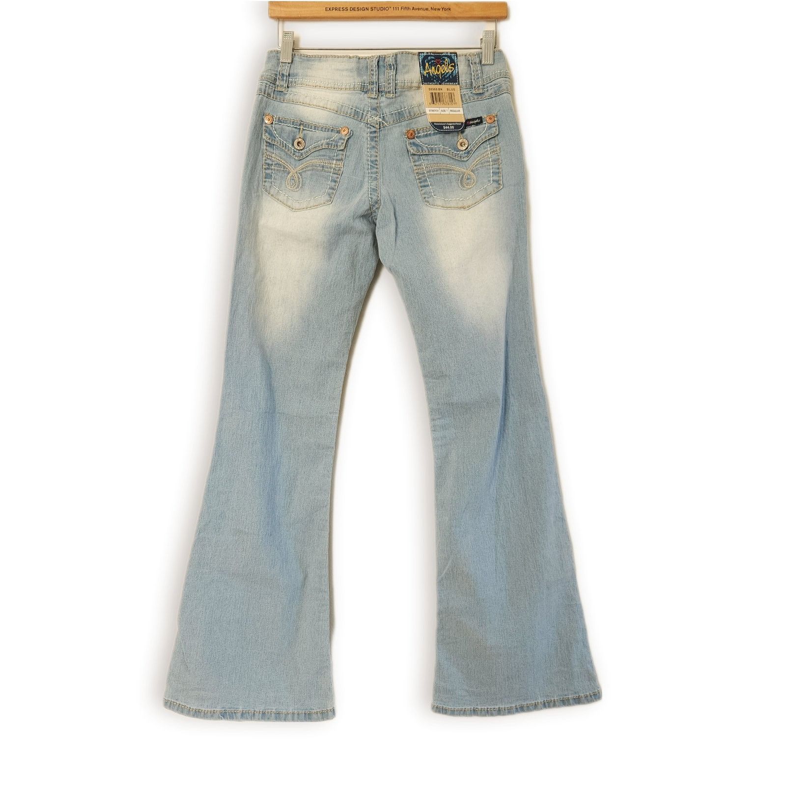 Other Y2K Deadstock Low Rise Flare Angels Light Wash Jeans 7 Size 30" / US 8 / IT 44 - 1 Thumbnail