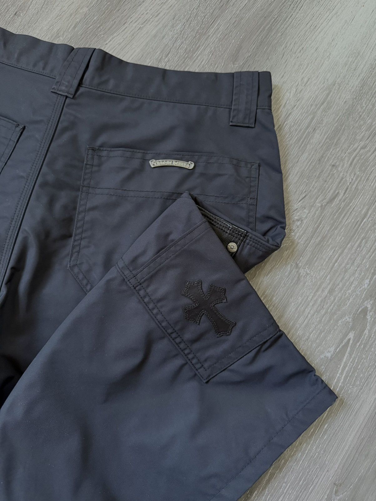 Chrome Hearts Lambskin Leather Nylon Carpenter Shorts Size US 31 - 6 Thumbnail