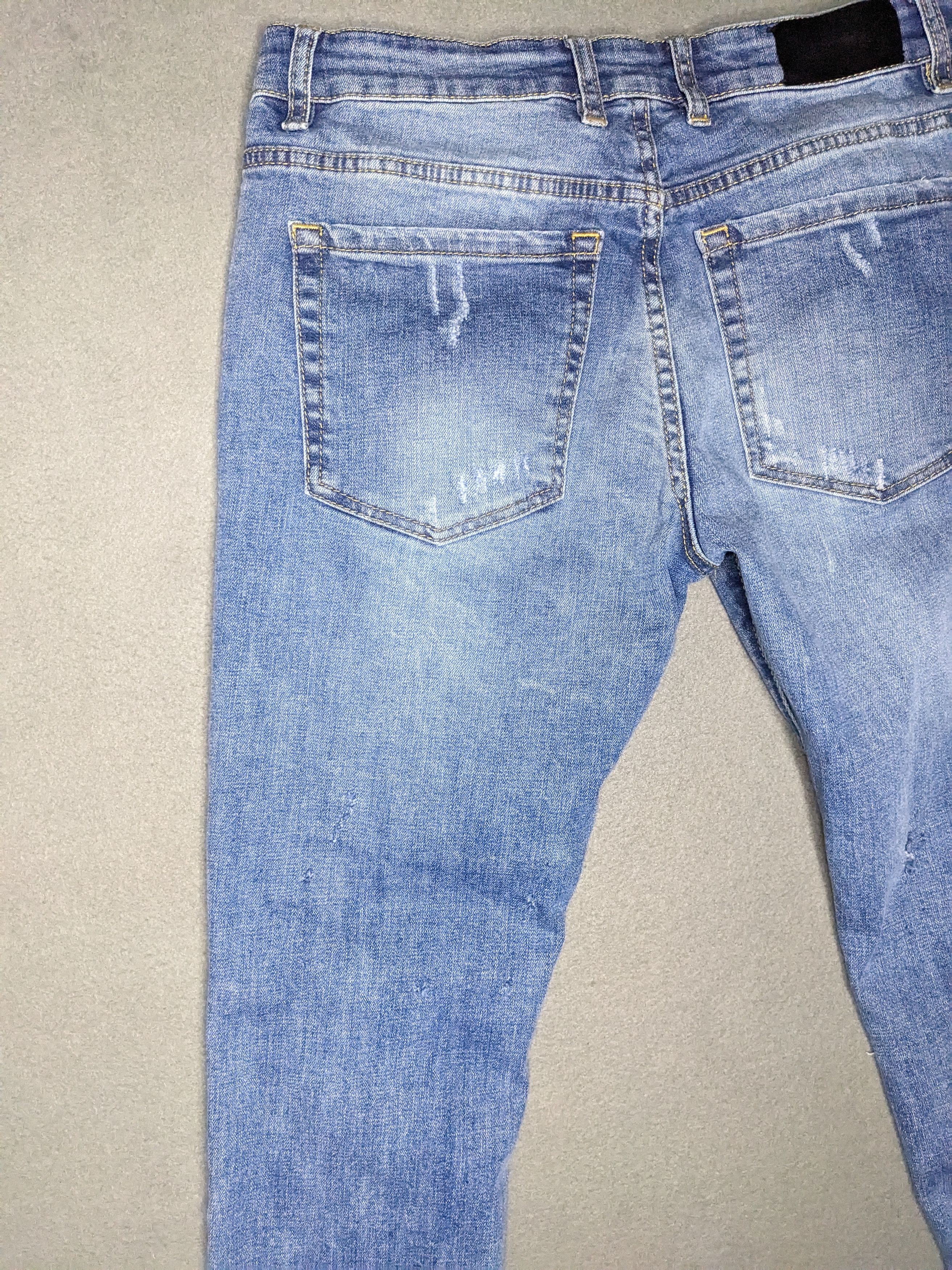 Represent Clo. Represent Repaired Denim 32x30 Distressed Skinny Jeans Italy Size US 32 / EU 48 - 10 Thumbnail