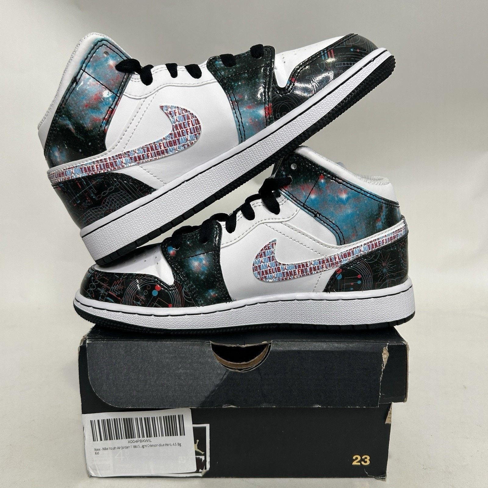 Jordan Brand Nike Air Jordan 1 Mid Retro SE GS “Take Flight” BQ6931-114 Size US 6 / IT 36 - 3 Thumbnail