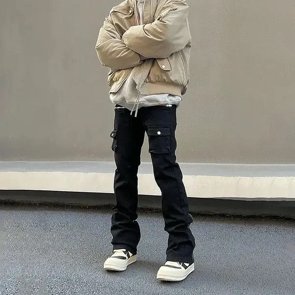VIBE Straight Boot Cut Flared Pocket Cargo Jeans Size US 30 / EU 46 - 1 Thumbnail