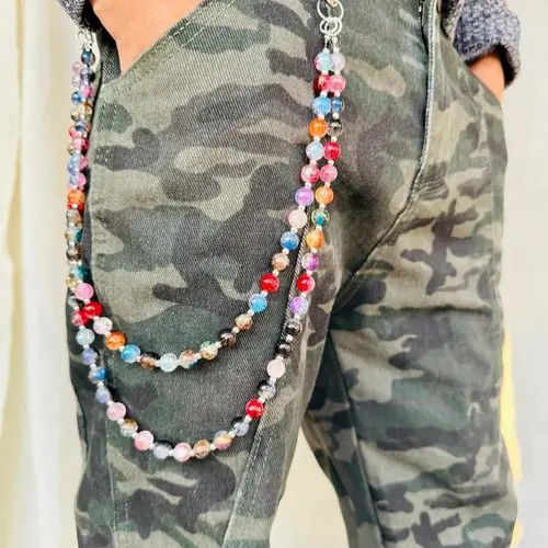 VIBE Punk Double-Layer Pants Chain Colorful Bead Size ONE SIZE - 6 Thumbnail