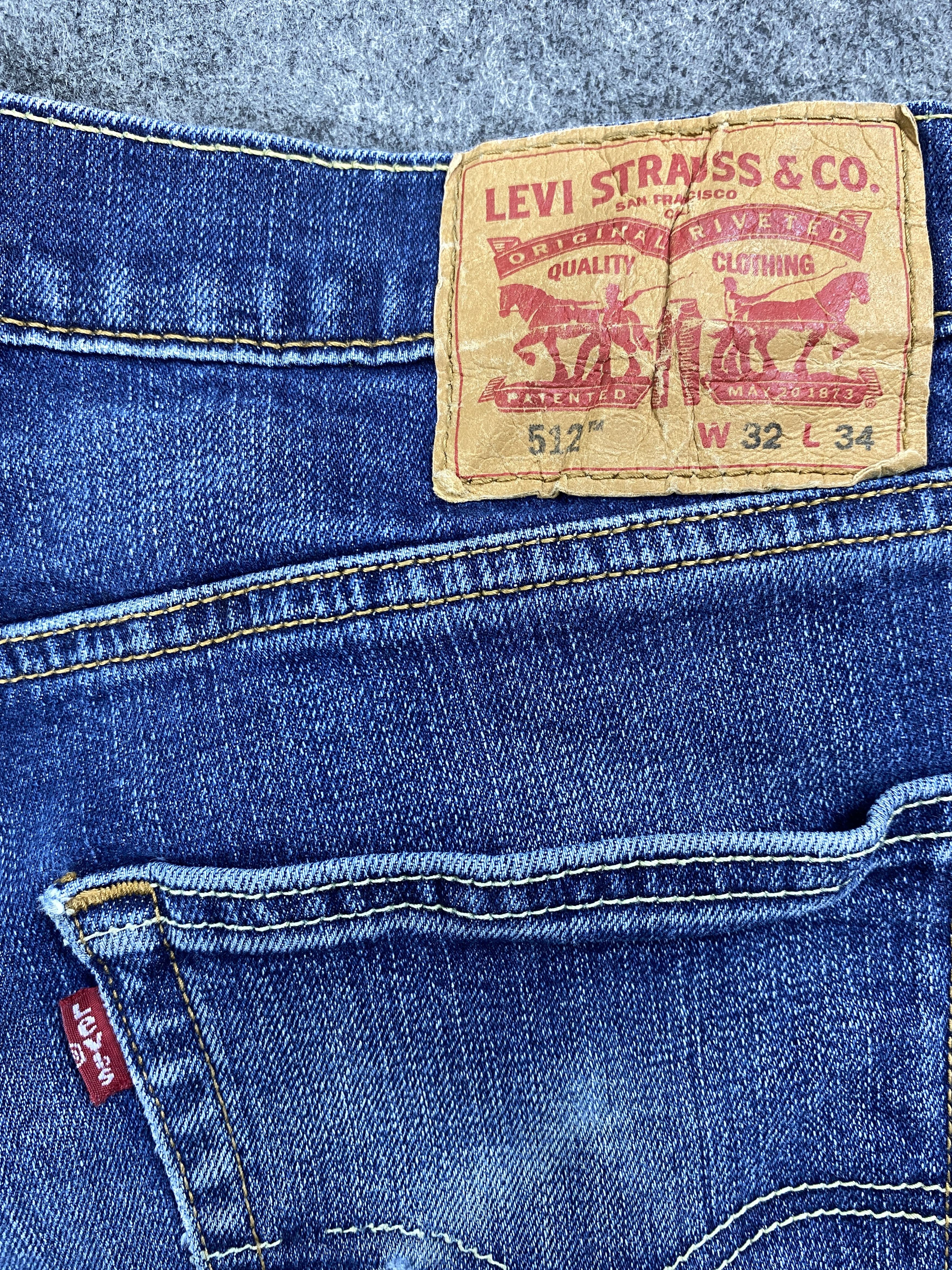 Levi's Distressed Blue Levi's 512 Jeans 31x31 Denim -SJ085 Size US 31 - 10 Thumbnail