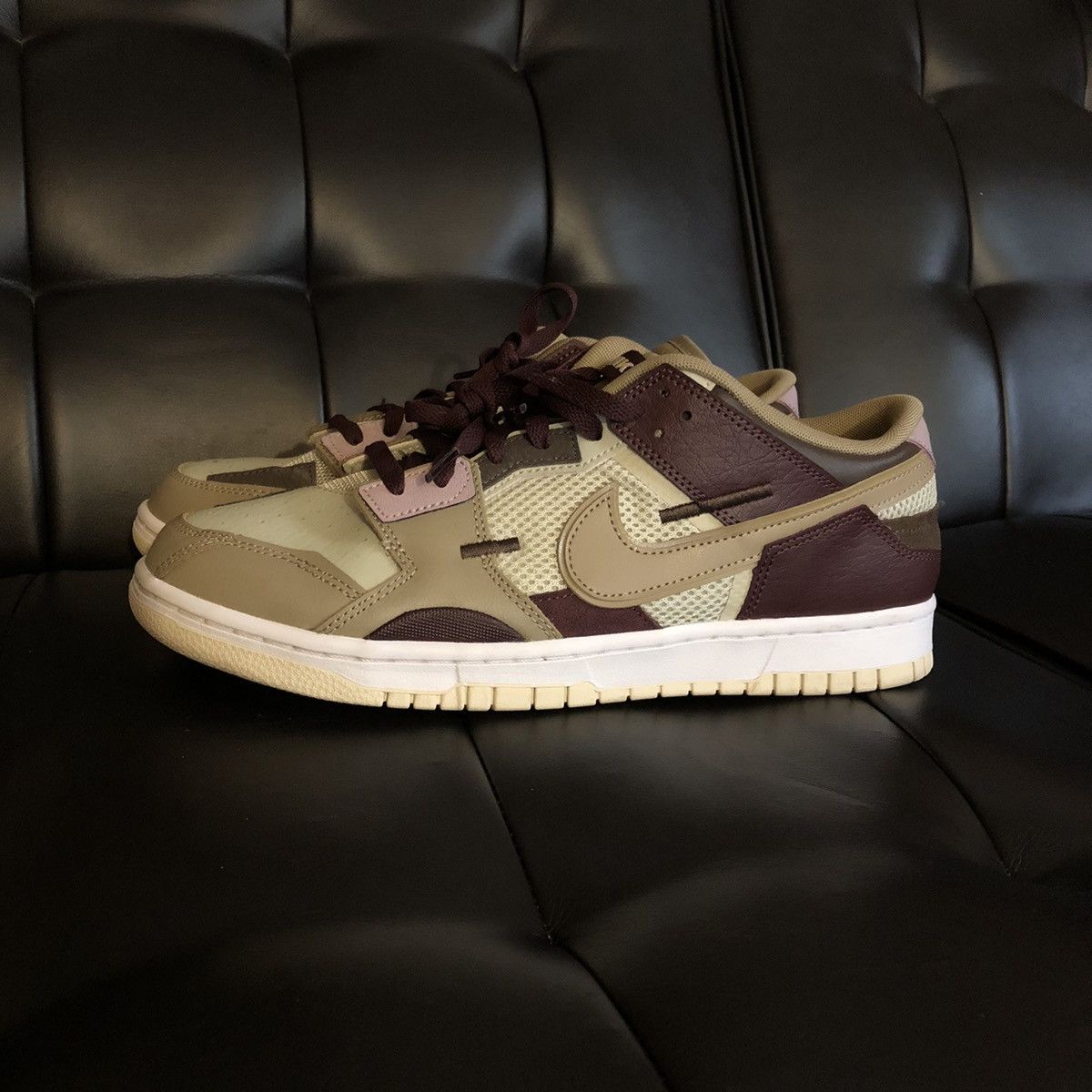image of Nike Dunk Low Scrap Latte Size 10.5 Shoes, Men's