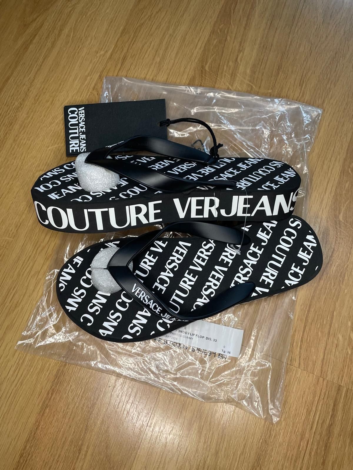 Versace Jeans Couture Versace Sliders Woman’s New Authentic Size US 6 / IT 36 - 1 Thumbnail