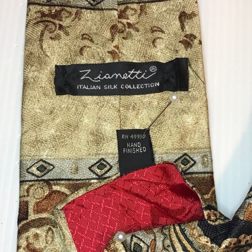 Other Zianetti Italian Silk Collection Classic Wide Silk Necktie Size ONE SIZE - 4 Thumbnail