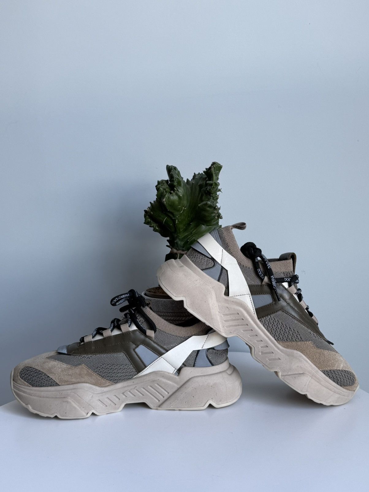 Dolce & Gabbana Dolce & Gabbana Daymaster Beige sneakers Suede Size US 10.5 / EU 43-44 - 8 Thumbnail