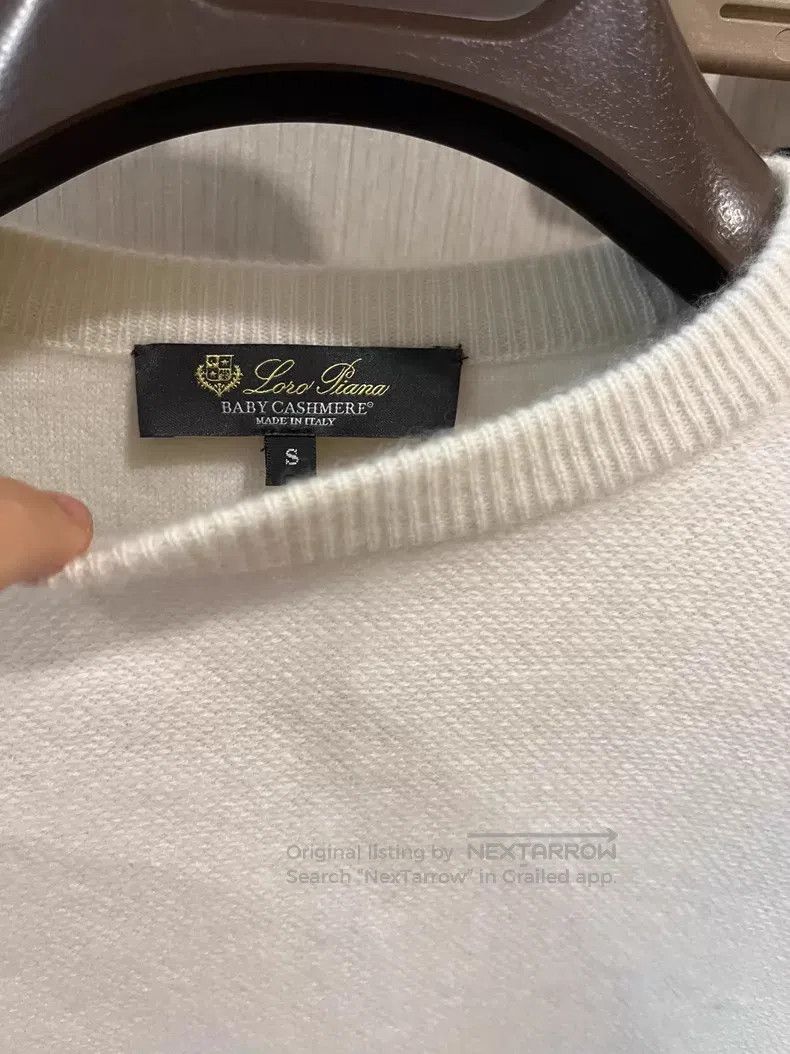Loro Piana Loro Piana White Cashmere Sweater Size S / US 4 / IT 40 - 2 Thumbnail