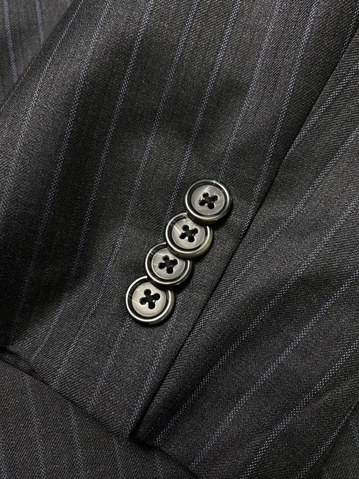 Designer × Michael Kors Michael kors suit blazer pants trousers striped black Size 42L - 4 Thumbnail