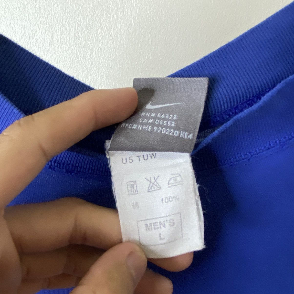 Nike Vintage 2000s Nike Essential Small Swoosh Blue Tee Size US L / EU 52-54 / 3 - 5 Thumbnail