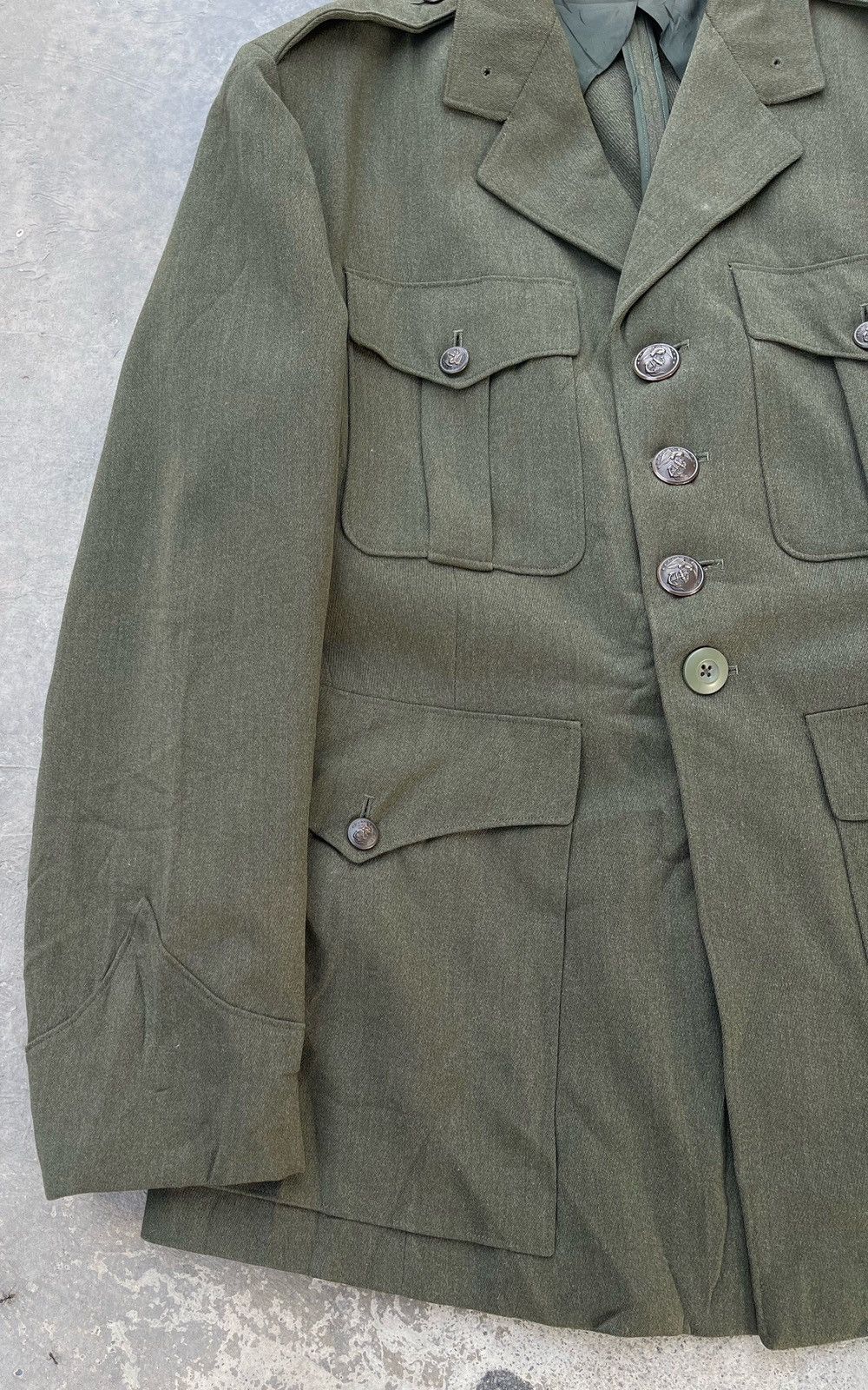 Vintage 🔥Vintage 1953s WW2 USMC Marine Corps Military Coat/Jacket Size US S / EU 44-46 / 1 - 6 Thumbnail