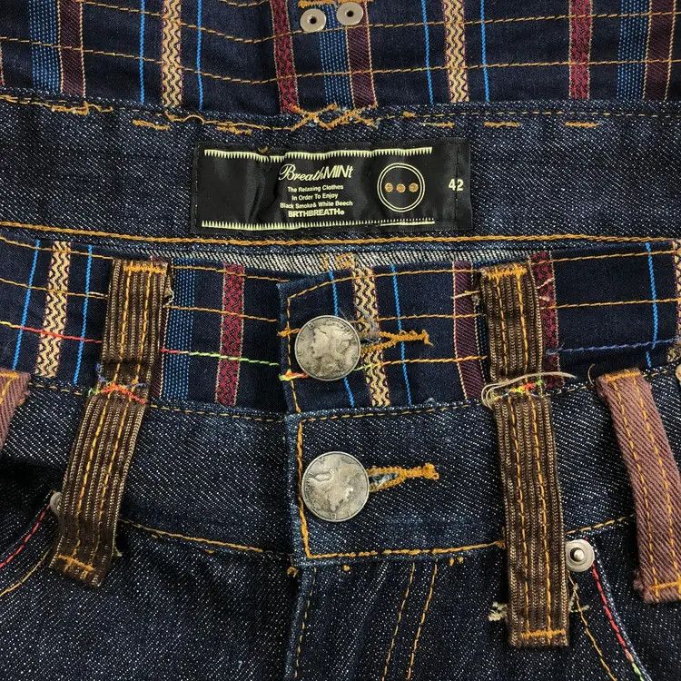 Japanese Brand Breathmint Double Waist ifsixwasnine Denim Pants Size US 31 - 9 Thumbnail