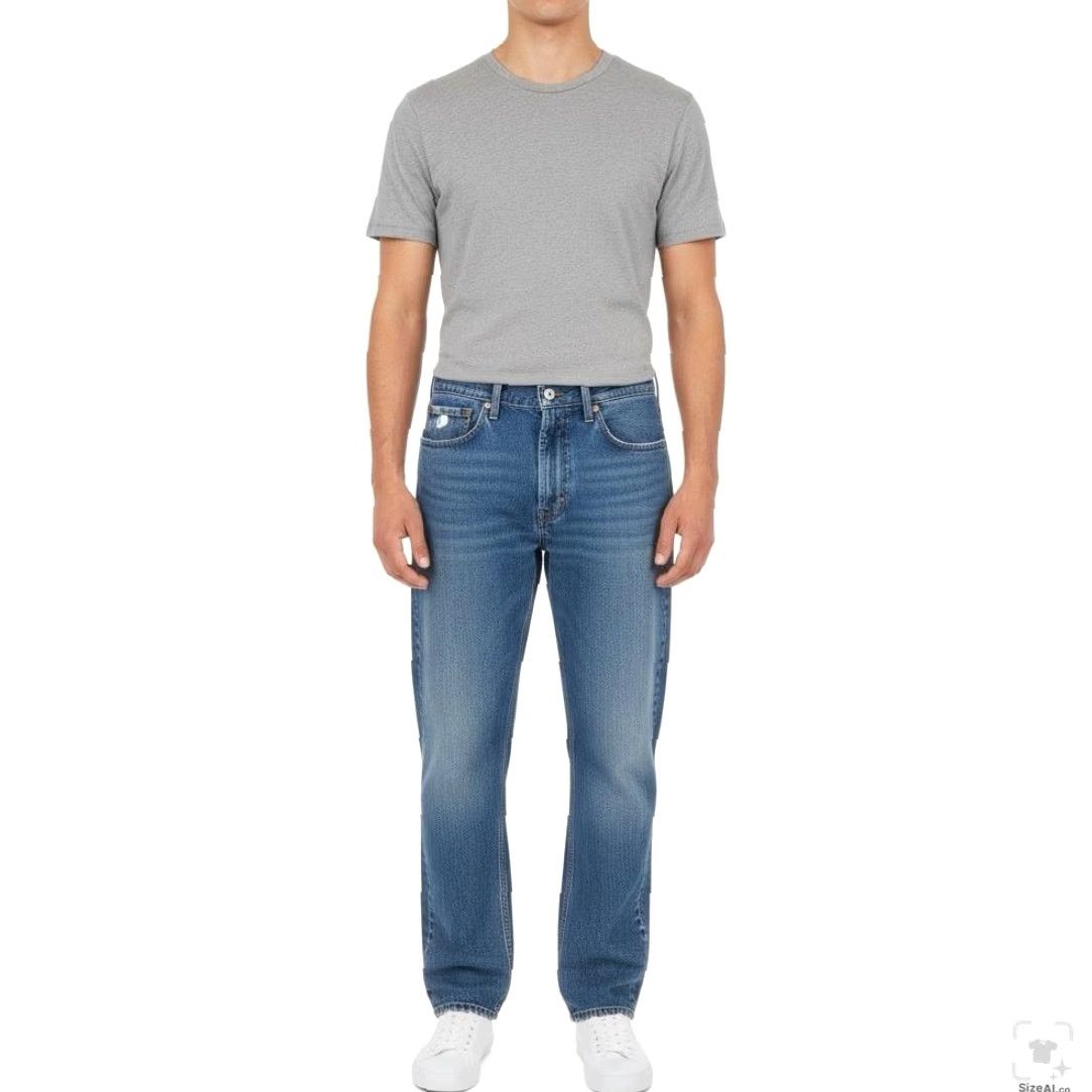 Levi's Levi's 501 Jeans Mens 34x32 Blue Medium Wash Straight Button Fly Denim Stretch Distressed Pocket 5-Pocket Regular Size US 34 / EU 50 - 4 Thumbnail