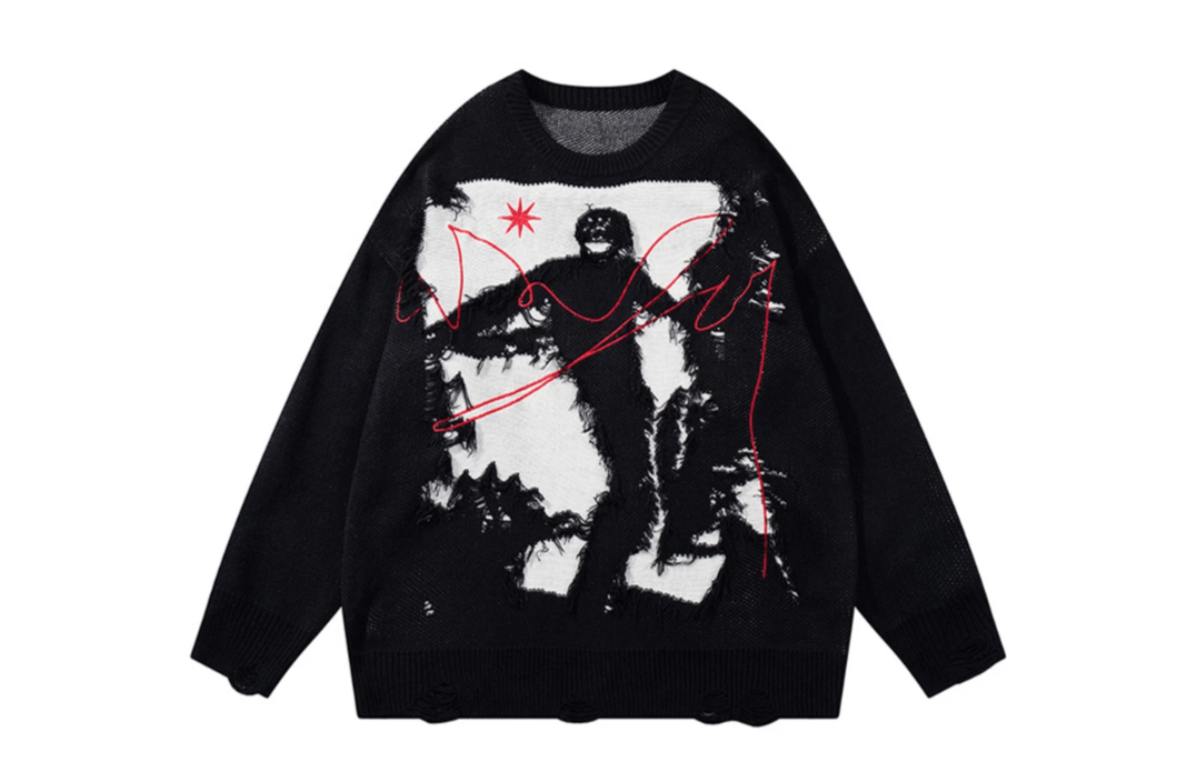 Japanese Brand Broken Patchwork Men Sweaters Size US L / EU 52-54 / 3 - 1 Thumbnail