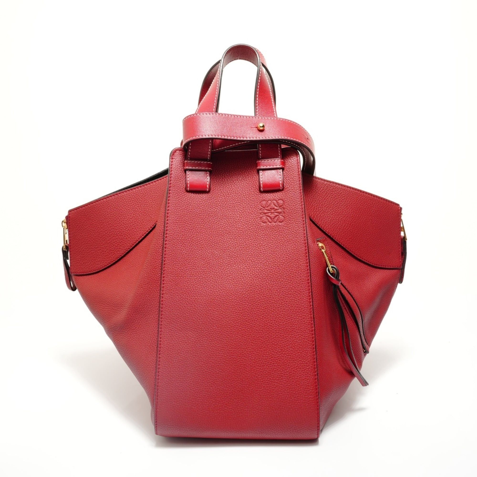 Loewe Loewe Hammock Leather 2-Way Handbag, Red Size ONE SIZE - 1 Thumbnail