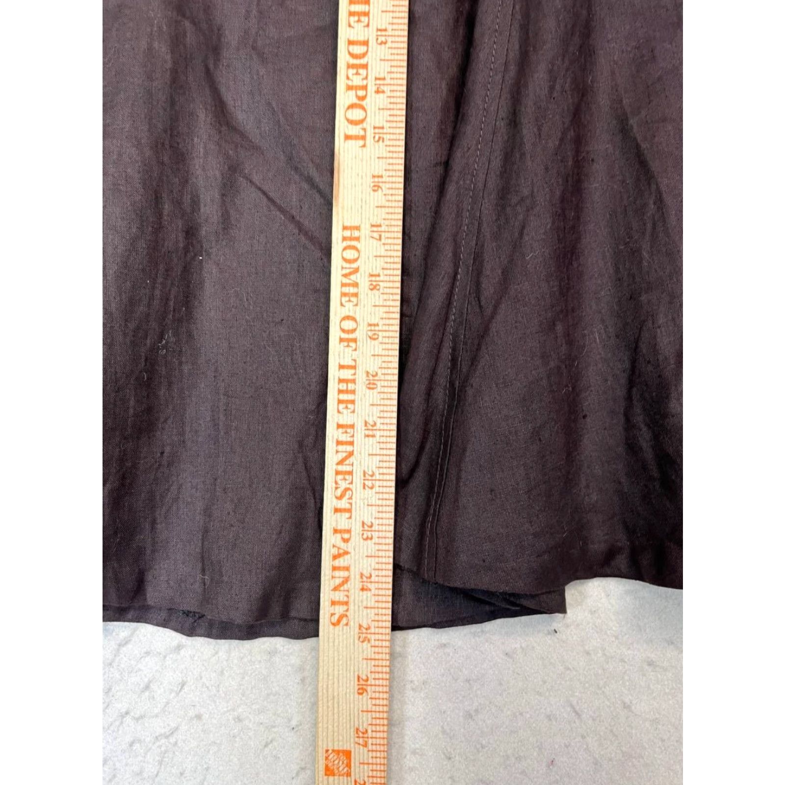 Willi Smith Willi Smith Skirt Women's Size 10 Knee Length Linen Brown A-Line Belt Lined Regular Casual Party/Cocktail Business Style Fashion Women Size 32" / US 10 / IT 46 - 3 Thumbnail
