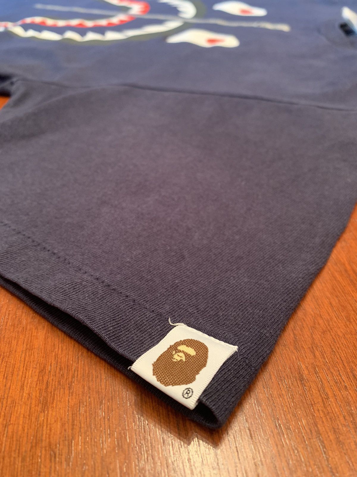Bape Bape Shark Tee Navy Size US M / EU 48-50 / 2 - 3 Thumbnail