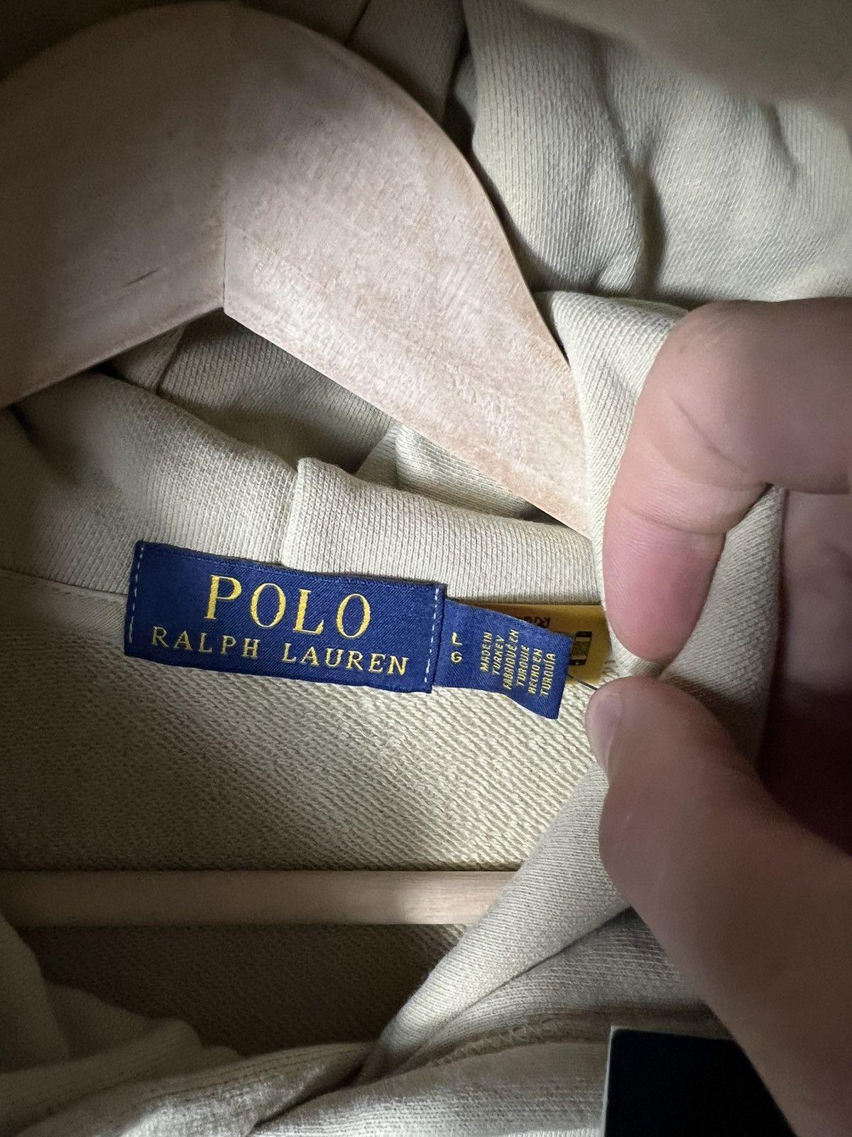 Polo Ralph Lauren 🤍 NWT Polo Ralph Lauren Loopback Fleece Hoodie Tan Size L Size US L / EU 52-54 / 3 - 11 Thumbnail
