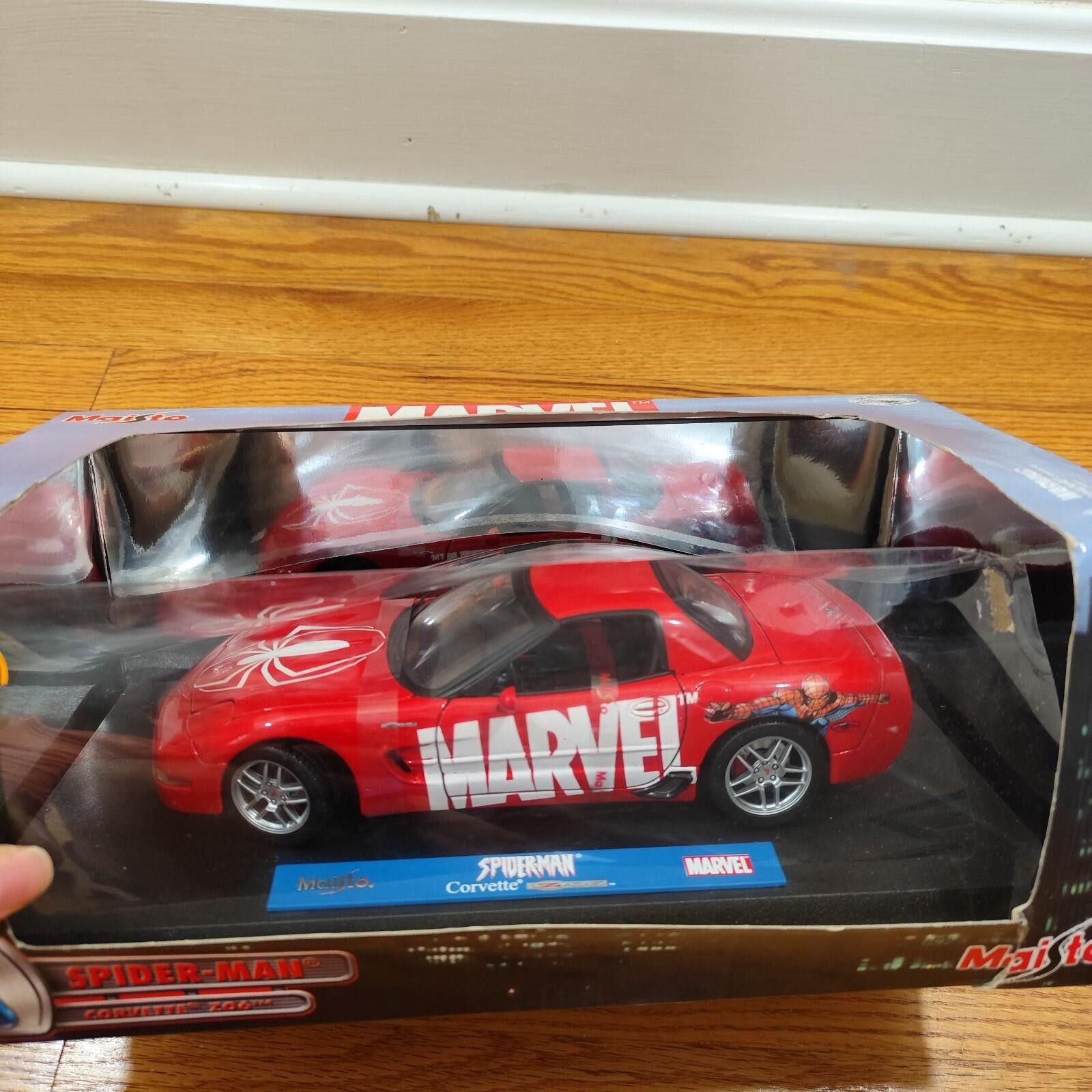 Other Marvel Spiderman Maisto 2003 1:18 Scale Corvette Z06 Diecast Size ONE SIZE - 5 Thumbnail