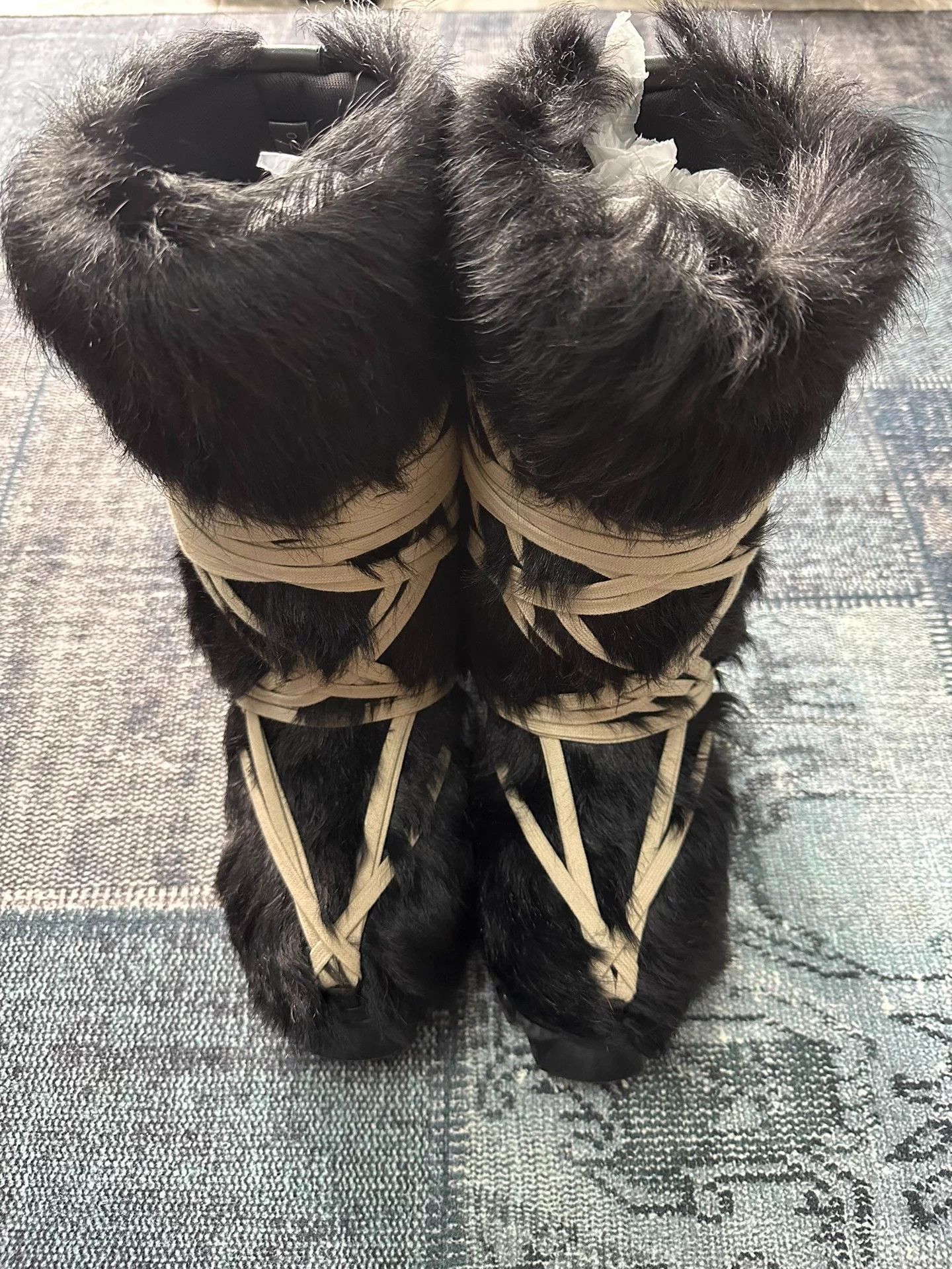 Rick Owens Rick Owens Men's Cowl Lacing Horsehair Snow Boots 41 Size US 8 / EU 41 - 3 Thumbnail