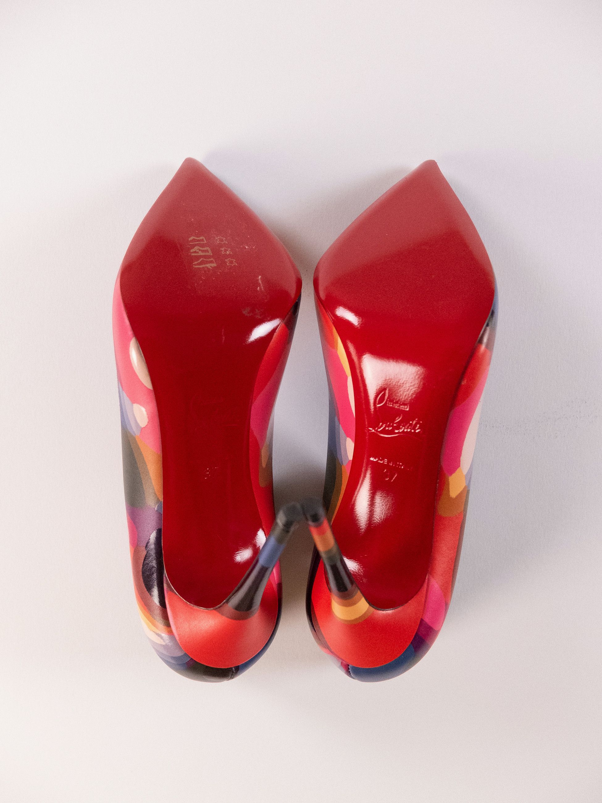 Christian Louboutin CHRISTIAN LOUBOUTIN Hot Chick printed leather pumps 7 37 Size US 6.5 / IT 36.5 - 10 Thumbnail