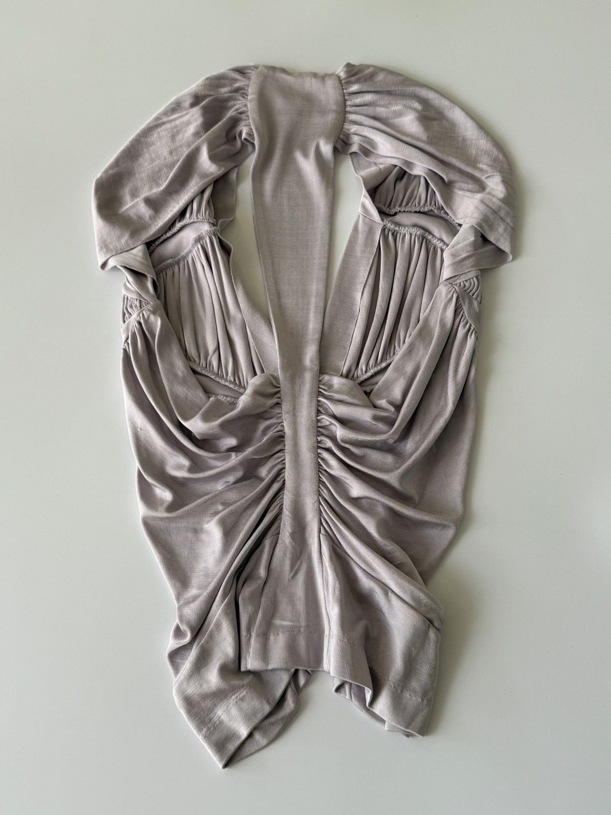 Saint Laurent Paris Yves Saint Laurent by Tom Ford S/S 2003 Ruched Blouse Top Size M / US 6-8 / IT 42-44 - 2 Thumbnail