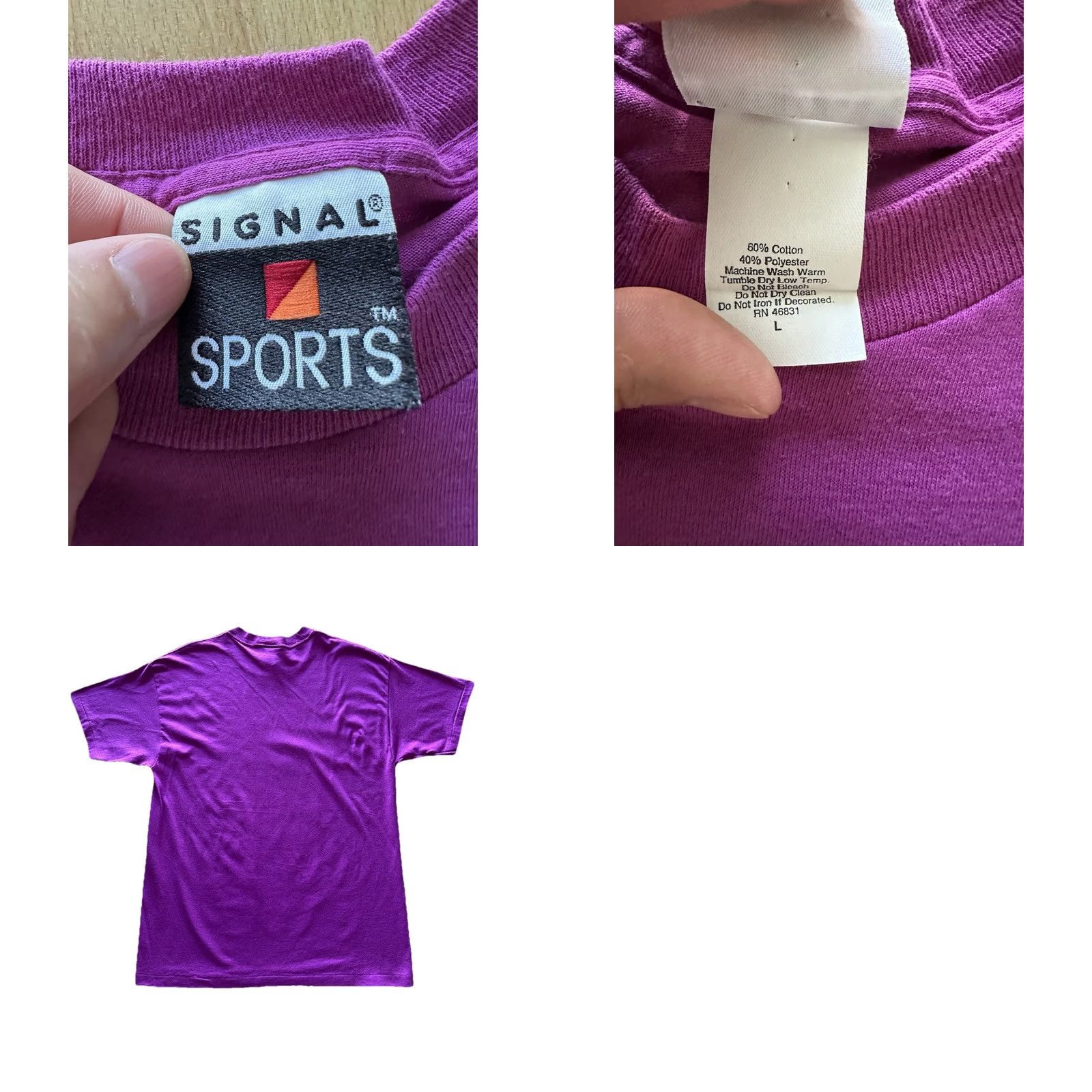 Vintage VINTAGE 90s Funny “Good Fishing…. NOT” T-Shirt Signal Sports Mens L Purple Single Stitch NWOT Size US L / EU 52-54 / 3 - 8 Thumbnail